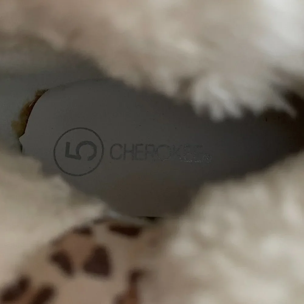 Cherokee Leopard Print Shearling Lined Boots